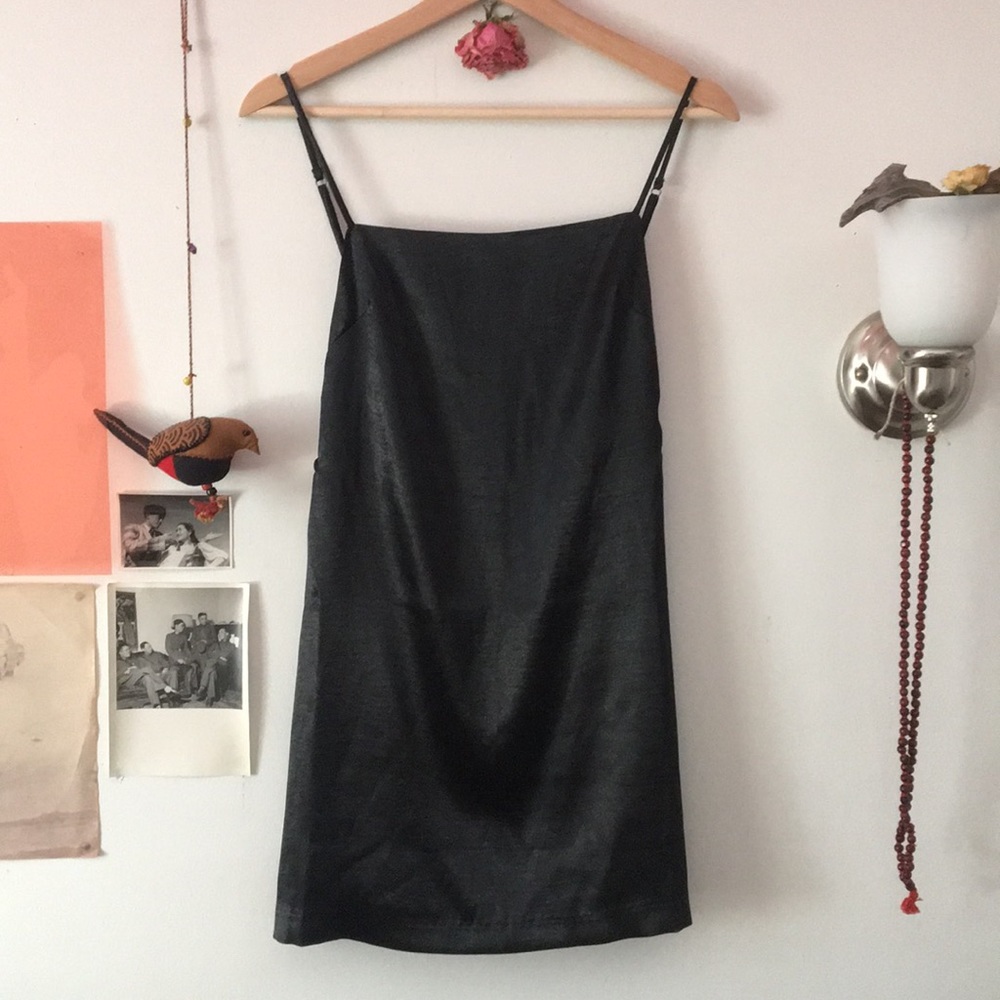 NEW Black Silk Mini Dress UO Silence & Noise SM